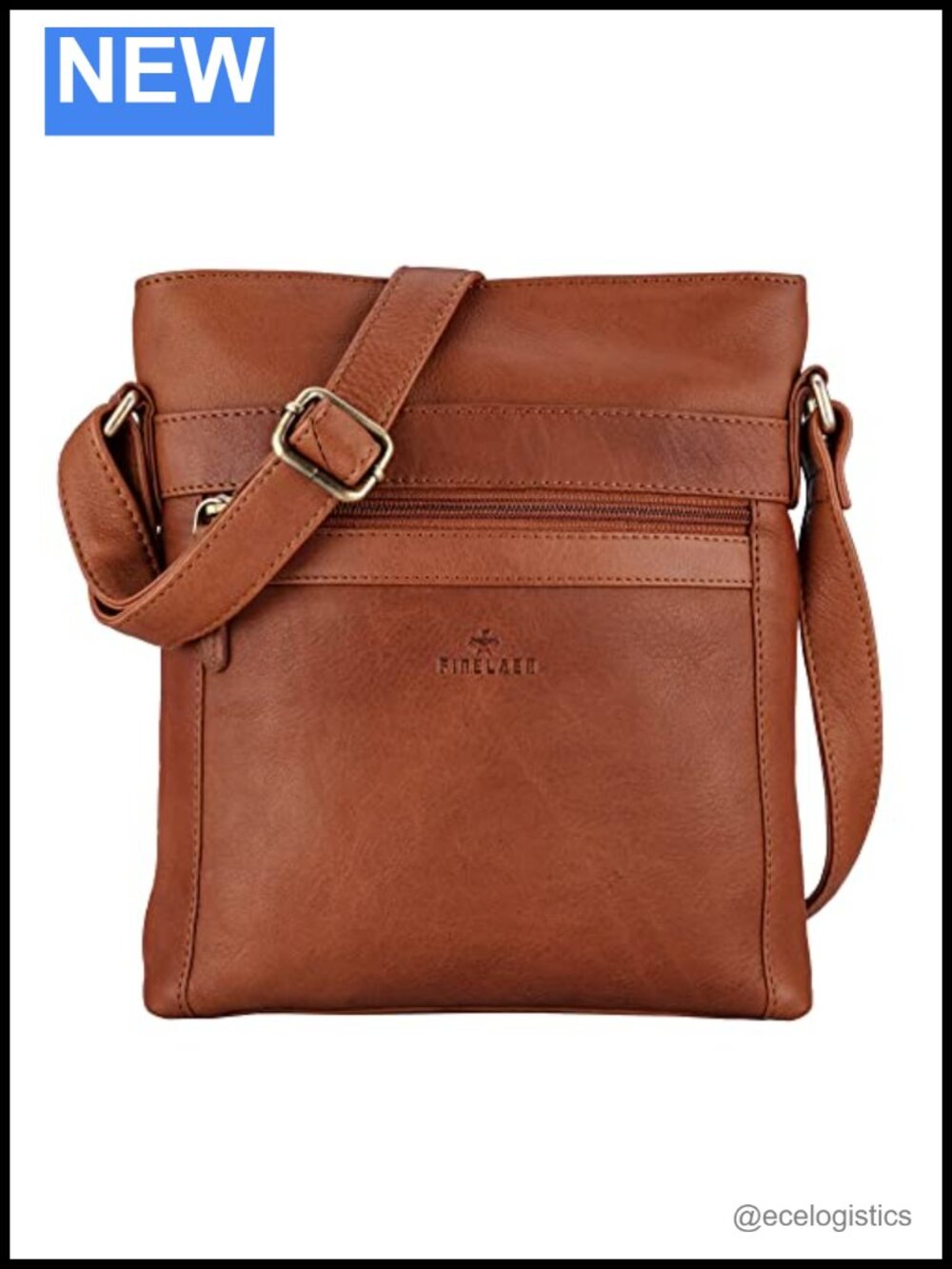Genuine Leather Crossbody Purse Handbag Vintage Top-Zip Adjustable Strap